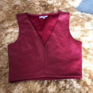 Charlotte Russe Leather Crop Top